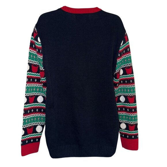 Ugly Christmas Sweater Beer Pong Mens XL Holiday Funny Party Contest Sunglasses - Picture 4 of 7